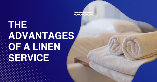 A linen service provides comprehensive management of linens, including collection, cleaning, and delivery.